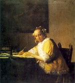 Vermeer : Une femme écrivant une lettre
